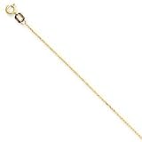 14K Carded Cable Rope Chain 16 Inches