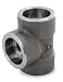 Industrial Grade 1MNR7 Tee, 2 1/2 In, Socket Weld, Black Steel