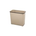 United Receptacle Fire-Safe Wastebasket, Rectangular, Steel, 7.5gal, Almond