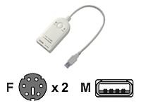ATEN USB to PS/2 Keyboard & Mouse Converter UC100KMA (Off White)