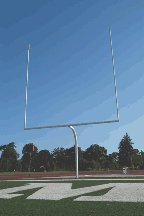 Aluminum College Gooseneck Goal Posts - 1 Pair 