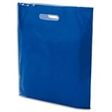 Emballage Paquet de 100 sacs plastique � poign�es d�coup�es 37 x 45 cm Bleupar Emballage