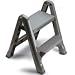Rubbermaid 4209 EZ Step Two-Step Folding Step Stool, Metallic Cylinder