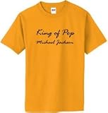 KING OF POP MICHAEL JACKSON on Adult & Youth Cotton T-Shirt (in 39 colors)