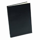 Ampad 43009 Gold Fibre Notebook Journal 7-1/2x5-1/2 240shts, Simulated Leather Cover, Blk.