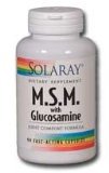SOLARAY MSM AND GLUCOSAMINE Joint Comfort Formula Capsules
