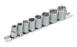 3/8 Pro Socket, CR-V 10 to 19mm - 9 Pieces