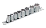 3/8 Pro Socket, CR-V 10 to 19mm - 9 Pieces