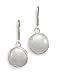 Lever Back Earrings with Bezel Set Coin Pearl Drop