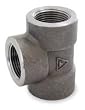 Industrial Grade 1MMX9 Tee, 1/2 In, Threaded, Black Steel