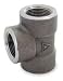 Industrial Grade 1MMX9 Tee, 1/2 In, Threaded, Black Steel