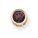 14k 7mm Garnet Bezel Pendant