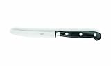 Consigli Round Saw Tip 6-Piece Buffalo Horn Handle Steak Knife with Leather Case, 4-1/3-Inch Blade