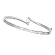 Brilliant Cut CZ Bangle Bracelet Set in Fine 925 Silver