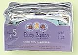 Baby Basics Infant Cloth Diaper 5-pack (10-22 lbs)