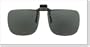 Polarized Clip on Flip up Plastic Sunglasses, Rectangle, 58mm Wide X 47mm High (128mm Wide), Polarized Grey Lenses