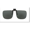 Polarized Clip on Flip up Plastic Sunglasses, Rectangle, 58mm Wide X 47mm High (128mm Wide), Polarized Grey Lenses