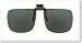 Polarized Clip-on Flip-up Plastic Sunglasses - Rectangle - 54-56mm X 47mm - Polarized Grey Lenses