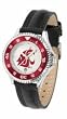 Washington State Cougars Competitor Ladies Watch with Leather Band