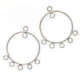 Sterling Silver Round Chandelier Earrings Findings 18mm