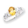 Sterling Silver Citrine ring - Size 7 - JewelryWeb
