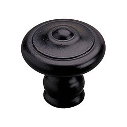 35mm Dia Forged Iron Knob - Matt Black