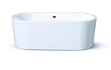 Kaldewei 127-7 Centro Duo Oval Bathtub with Moulded Panel, 67-by-29-1/2-by-18-1/2-Inch, White