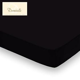 Premium Jersey Elastic fitted sheet with aloe vera, black - 180x200 - 200x200cm