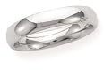 14k White Gold 4mm Comfort Fit Men's Wedding Band