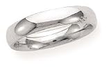 14k White Gold 4mm Comfort Fit Men's Wedding Band
