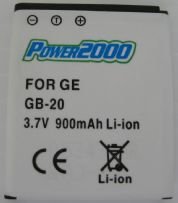 Power2000 GB-20 Replacement Lithium-Ion Rechargeable Battery 3 7v 900mAh for GE General Imaging Digital CamerasB0013UZFLA : image