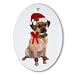 Christmas Puggle Ornament (Oval)