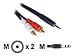 Impact Acoustics Velocity - Audio cable - 27 AWG - RCA (M) - mini-phone stereo 3.5 mm (M) - 3 ft - shielded - blue