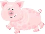 Pig Shaped 35 Inch Super Shaped Mylar Balloon