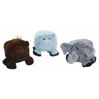 Detail image Go Dog Jungle Tough Balls (Set of 3) - Elephant, Monkey, Hippo