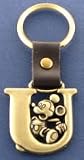 Mickey Mouse Letter U Brass Key Chain