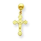 14k Post Crucifix Earrings
