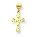 14k Post Crucifix Earrings