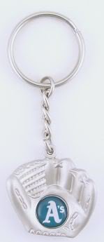 Oakland Athletics Glove Keychain