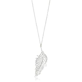 gorjana Feather Sterling Silver Large Pendant Necklace