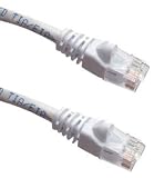White Ethernet Network, Patch Cable, Molded Snagless Boot, 25 feet - Connects computer to network or router via the CAT5E RJ45 connection