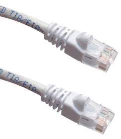 White Ethernet Network, Patch Cable, Molded Snagless