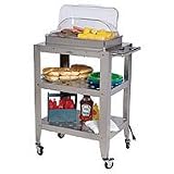 Broil King Double Buffet Warming Cart with Rolltop Lid