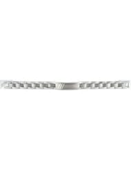 Titanium & Sterling Silver ID Bracelet 08.50 Inch Satin/olished Tb755