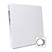 Aurora Products Products - Round Ring Binder, 1-1/2amp;quot; Cap, 11amp;quot;x8-1/2amp;quot;, White - Sold as 1 EA - Heavy-duty binder is made from 70 percent post-consumer products and is 100 percent recyclable. Binder does not contain any VOCs (Volatile Organic Compounds). Heavy-duty three round rings withstand repeated use. Open and close triggers allow easy access to letter-size documents.