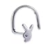 Playboy Bunny Rabbit Head Logo GEM Nose Ring