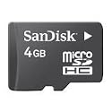 Sandisk 4GB MicroSDHC  Memory Card with SD Adapter (BULK Packaging)