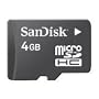 Sandisk 4GB MicroSDHC  Memory Card with SD Adapter (BULK Packaging)