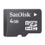 Sandisk 4GB MicroSDHC Memory Card with SD Adapter (BULK Packaging)