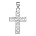 Rhodium Plated CZ Cross Pendant